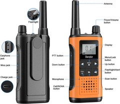 Walkie Talkies Long Range Rechargeable 22 Channel Noise Reduction 2Pcs Adult Use