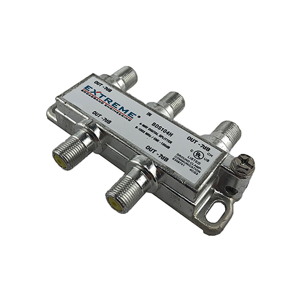 Extreme Broadband BDS104H 4-Way HD Digital High Performance Coax Cable Splitter
