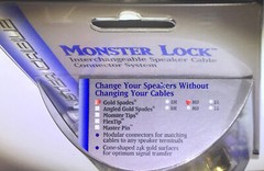 Monster Lock Gold Spade Speaker Cable Size M z2 bi-wire biwire Z Medium Straight