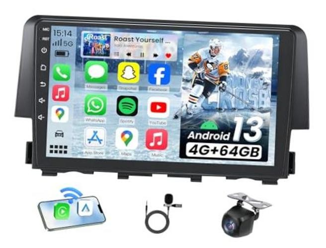 8Core 4+64GB Android 13 Car Radio for Honda Civic 2016 8Core 4GB RAM 64GB ROM