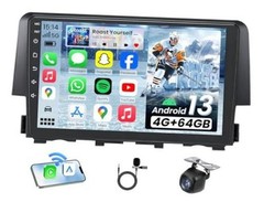 8Core 4+64GB Android 13 Car Radio for Honda Civic 2016 8Core 4GB RAM 64GB ROM