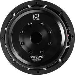 NVX VCW124v3 2400W Peak (1200W RMS) 12″ VC-Series v3 Dual 4-Ohm Subwoofer