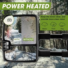 Towing Mirrors for Chevy Silverado/GMC Sierra 1500 Painted White (code:8624)