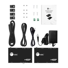 SIIG HDBaseT HDMI Extender 4K 60Hz USB 2.0 KVM RS232 Over CAT5e/CAT6/CAT7, Up…