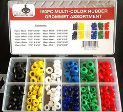 150pc GOLIATH INDUSTRIAL MULTI COLOR RUBBER GROMMET ASSORTMENT WIRING FIREWALL