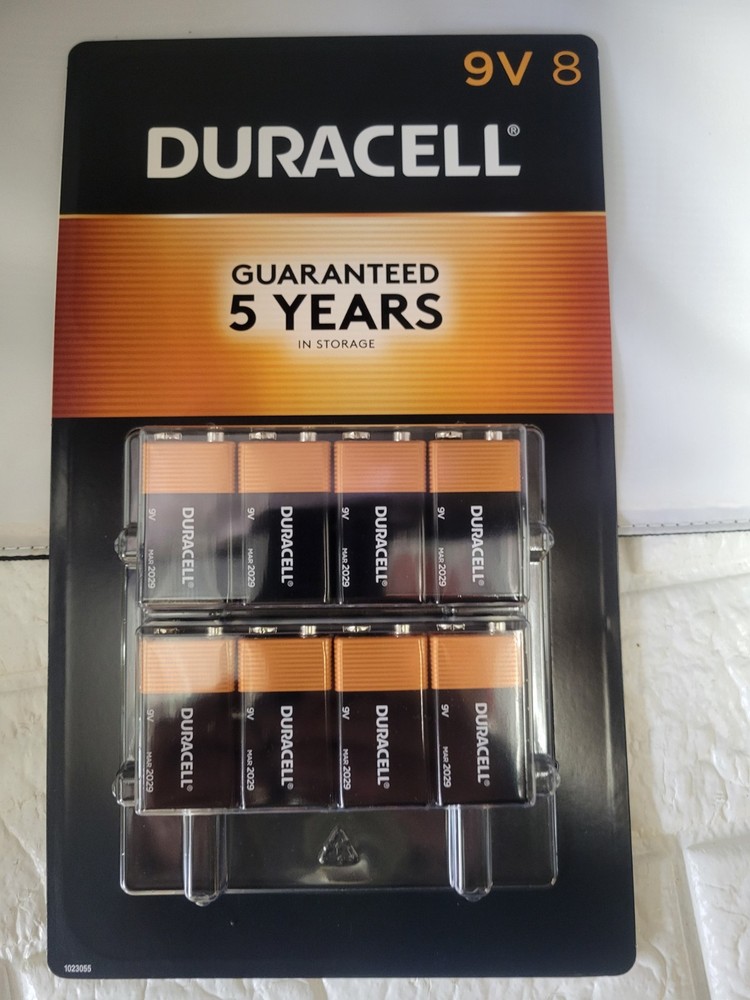 Duracell Coppertop 9V Alkaline Batteries 9 Volt – 8 Pack- free shipping