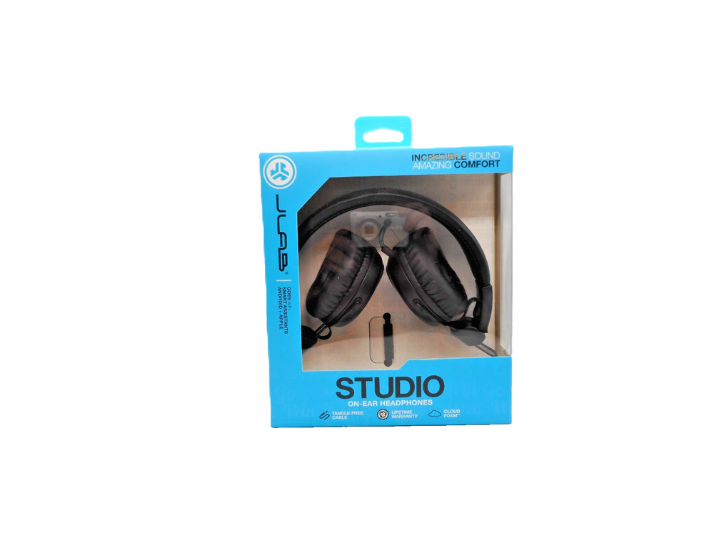 JLab Audio Studio Wired On-Ear Headphones BLUE COLOR.