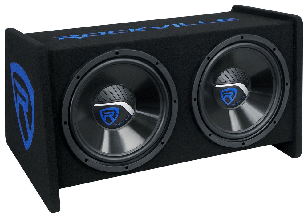 Rockville R1V212P Dual 12″ 1200w Car Audio Subwoofers Vented Sub Enclosure Box