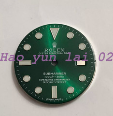 1PC NEW 3135mm Watch black green water ghost dial for 2836 2824 3135 movement