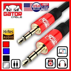 AUX Audio Cable 3.5mm Male to Male For Phone iPhone Samsung Android LG RED 6FT