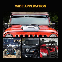 AUXBEAM 4″ Inch LED Work Light Bar Flood Driving Fog Pods DRL Offroad ATV Truck