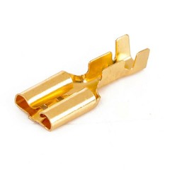 100 Sets Female 6.3mm Spade Connector Wire Crimp Brass Terminal Insulated Sleeve
