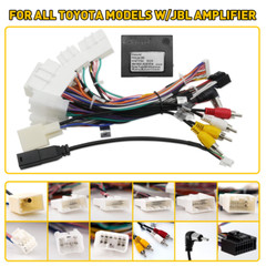 For Toyota Car Stereo Radio Power Harness Cable Wire Adapter Support JBL AMP