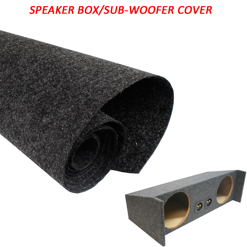Speaker Box Sub woofer Enclosure Cover Carpet Wrap Audio Video Charcoal 32″x78″