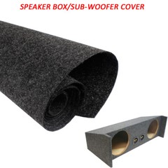Speaker Box Sub woofer Enclosure Cover Carpet Wrap Audio Video Charcoal 32″x78″
