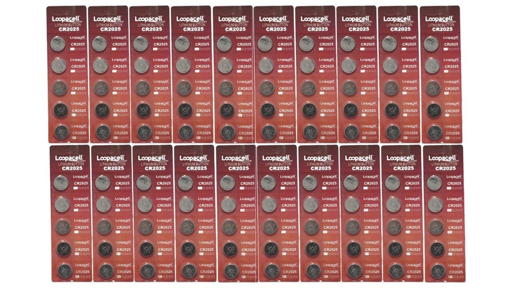 100 X CR2025 2025 DL2025 BR2025 High Quality Loopacell 3V Lithium battery remote