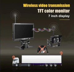 7″ 2 Camer Wireless Monitor IR Night Vision Backup Camera for Truck Caravan RV