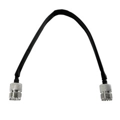 Window/Door Pass Through Flat RF Coaxial Cable SO239 UHF Female 12-Inch 50 Ohms