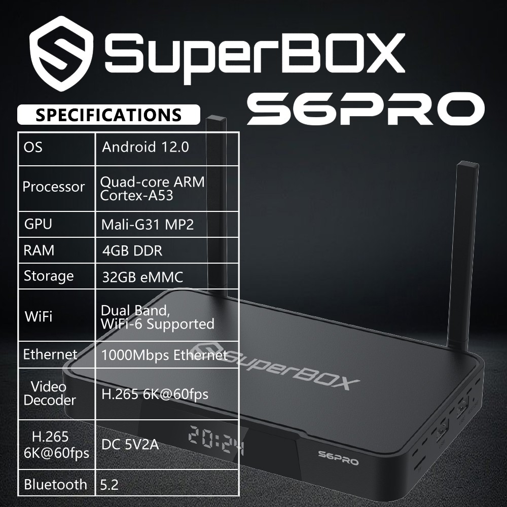 SuperBox S6 Pro 24/7 Lifetime Support – Authorized Distributor -Ship on Same Day