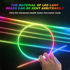 18in1 Car Atmosphere Interior LED Acrylic Guide Fiber Optic Ambient Lights Decor