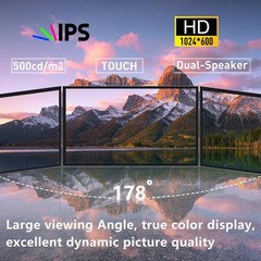 Geeekpi 10.1 Inch Capacitive Touchscreen Display 1024X600 Ips Lcd Dual-Speaker