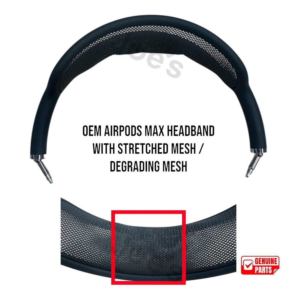 Apple AirPods Max Headphones Headband Arch Replacement [Stretched Fabric] Black