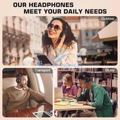 Wireless Headphones Bluetooth Noise Cancelling Stereo Earphones Over Ear Headset