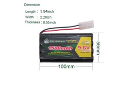 1pcs 9.6V 1500mAh 8AA Rechargeable Battery For RC Car Tucks with Tamiya Plug HOT