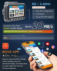 4K Front and Rear Dash Camera with 128GB Card