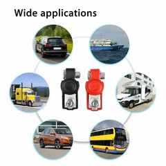 Universal 2 Car Battery Terminal Connector Top Post Positive Negative Heavy Duty