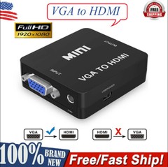 VGA to HDMI Converter Box (PC to HDTV Adapter) High Resolution For 4K ARC HEC A+