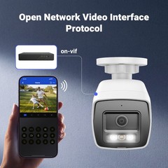 ANNKE 5MP Audio POE Security IP Camera 3K Outdoor Color Night AI Human Detection
