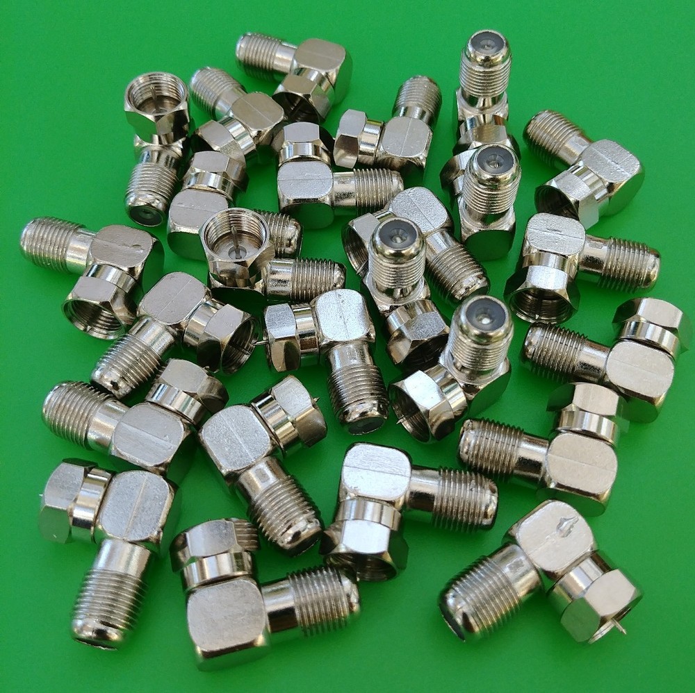(5 PCS) F Male / Female Right Angle Connector – USA Seller
