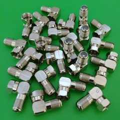 (5 PCS) F Male / Female Right Angle Connector – USA Seller