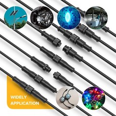 4 Core 4 Pin IP68 Y Shape 1 Male To 2 Female Splitter Connector 20AWG 15mm Nut