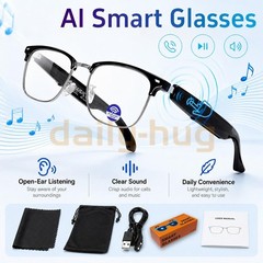 AI Smart Glasses Bluetooth Call Audio Translation for Men and Women Work Glasses