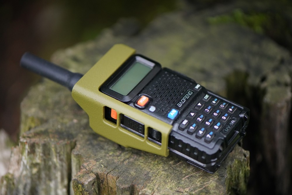 Baofeng UV-5R / BF-F9 – Olive Drab Exoskeleton Cage – Textured Finish