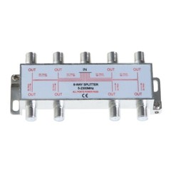 8-Way Coaxial Cable Splitter 5-2300MHz RG6 RG59 Coax Antenna HDTV Satellite VCR
