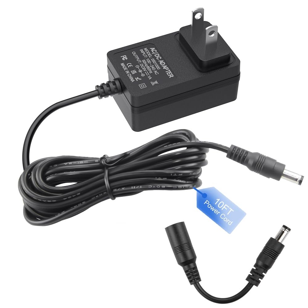 9V AC Adapter 9Volt 1Amp DC Power Supply 100-240V 50/60Hz to DC 9V Power Cord