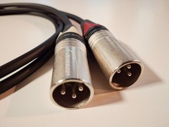 XLR Balanced Interconnect Cables (1m) MOGAMI Wire NEUTRIK Conn BLACK/SILVER Pair