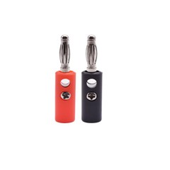 US Stock Male+Female 4mm Banana Plug + Socket Screw Connector J072 Audio Adapter
