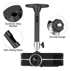 Projector Mount with 3 Sizes of Screw Adapters for Universal Compatibility