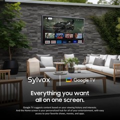 Sylvox Outdoor TV 43” Smart Google TV Dolby Atmos IP55 Waterproof 1000 nits 4K