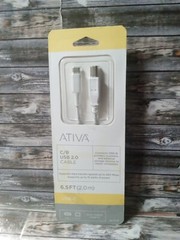 ATIVA C/B USB 2.0 Cable 6.5 FR USB-C Printers,scanners, External Storage