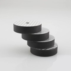 (4Pack) 40MM*10MM Carbon Fiber HIFI Speaker Isolation Feet Spike Pad Stand Base