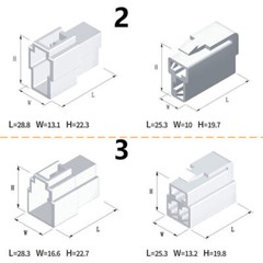 Car 6.3mm Pin Plug Electrical Wiring Multi-Connector Terminals 1/2/3/4/6/8 Way