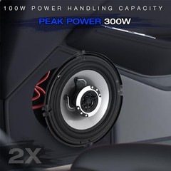 6in 2-Way Coaxial Car Speakers, 400W (100W RMS), 6-Inches Coaxial-2 Way