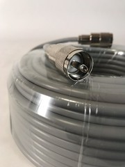 100FT RG-8x COAX COAXIAL CABLE LOW LOSS w/ MALE PL-259 CB HAM RADIO RG8 NEW!