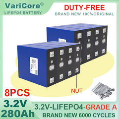 8pcs 3.2V LiFePO4 Battery 320AH 280ah 200ah 150ah 105ah DIY 12v 24V Automotive