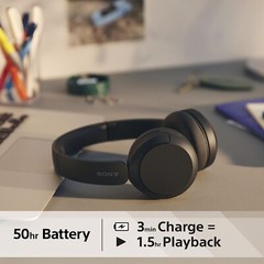 Sony WH-CH520 Wireless Over-Ear Bluetooth Headphones – Black